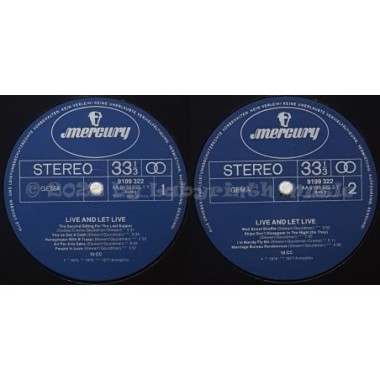 10CC - Live And Let Live • 12" Vinyl LP - Labyrinth Music