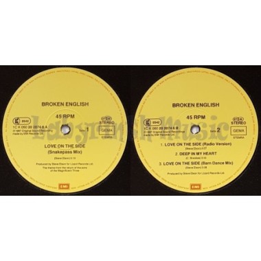 Broken English - Love On The Side • 12" Vinyl Maxi • NM - Labyrinth Music