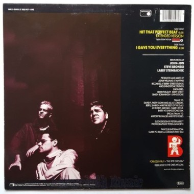 Bronski Beat - Hit That Perfect Beat • 12" Vinyl Maxi - Labyrinth Music