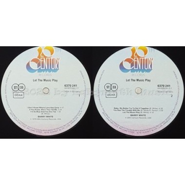 Barry White - Let The Music Play • 12" Vinyl LP • EX - Labyrinth Music