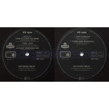 Bronski Beat (Marc Almond) - I Feel Love • 12" Vinyl Maxi - Labyrinth Music