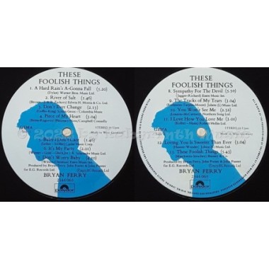 Bryan Ferry - These Foolish Things • 12" Vinyl LP - Labyrinth Music