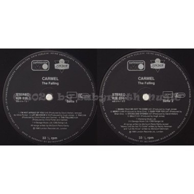 Carmel - The Falling • 12" Vinyl LP • NM - Labyrinth Music