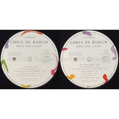 Chris De Burgh - Into The Light • 12" Vinyl LP • EX - Labyrinth Music