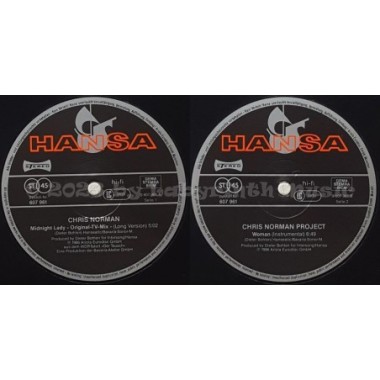 Chris Norman - Midnight Lady • 12" Vinyl Maxi • EX - Labyrinth Music