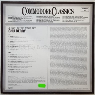 Chu Berry - A Giant Of The Tenor Sax 1938 And 1941 • 12" Vinyl LP • EX - Labyrinth Music