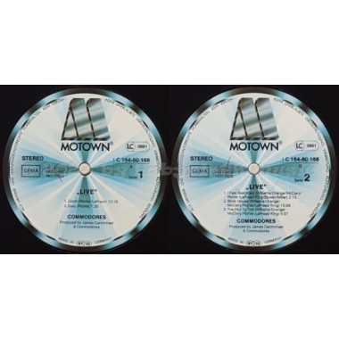 Commodores - Live • 12" Vinyl LP - Labyrinth Music