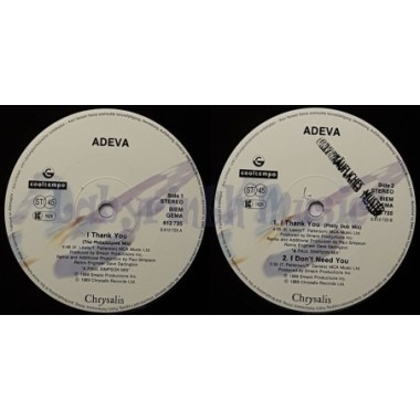 Adeva - I Thank You • 12" Vinyl Maxi • EX - Labyrinth Music