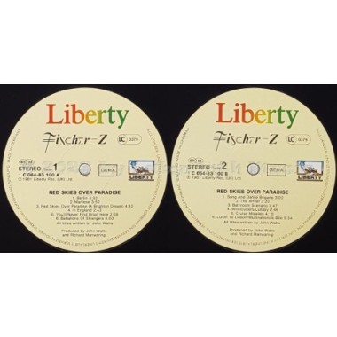 Fischer-Z - Red Skies Over Paradise • 12" Vinyl LP - Labyrinth Music