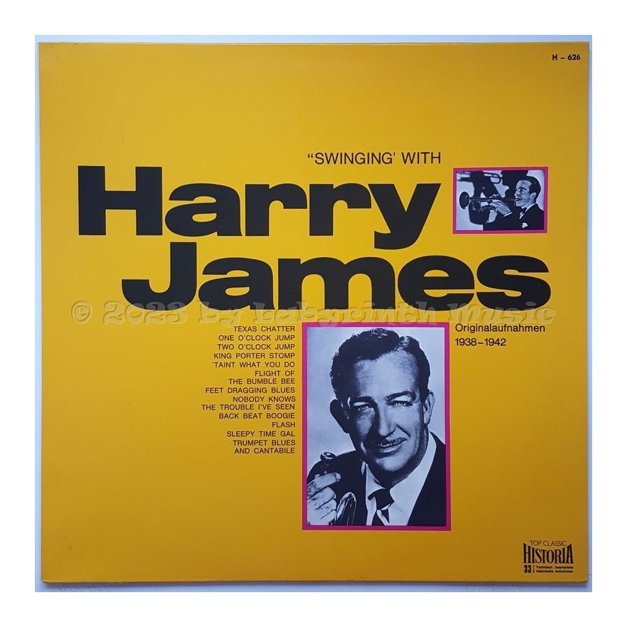 Harry James And His Orchestra - Swinging With Harry James • 12" Vinyl LP • NM - Labyrinth Music