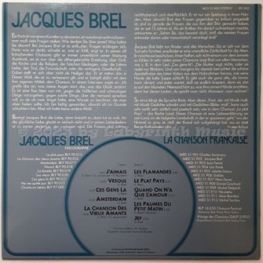 Jacques Brel - La Chanson Francaise 2 • 12" Vinyl LP • MINT - Labyrinth Music