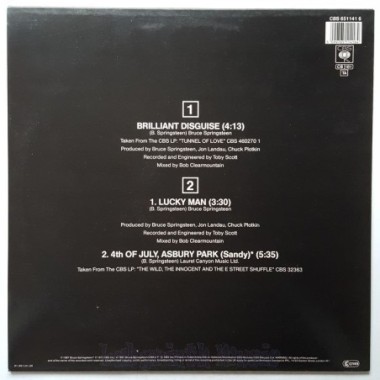 Bruce Springsteen - Brilliant Disguise • 12" Vinyl Maxi • MINT - Labyrinth Music