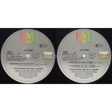 David Bowie / Mick Jagger - Dancing In The Street • 12" Vinyl Maxi • EX - Labyrinth Music