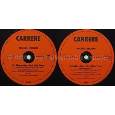 Miquel Brown - So Many Men - So Little Time • 12" Vinyl Maxi • EX - Labyrinth Music