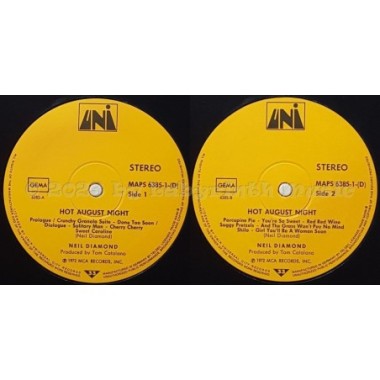 Neil Diamond - Hot August Night • 12" Vinyl LP • EX - Labyrinth Music