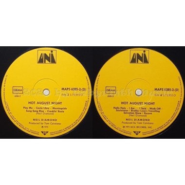 Neil Diamond - Hot August Night • 12" Vinyl LP • EX - Labyrinth Music