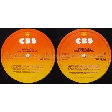 Nina Hagen Band - Unbehagen • 12" Vinyl LP • EX - Labyrinth Music