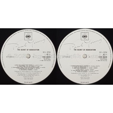Paul Young - The Secret Of Association • 12" Vinyl LP • EX - Labyrinth Music