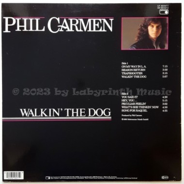 Phil Carmen - Walkin' The Dog • 12" Vinyl LP • MINT - Labyrinth Music