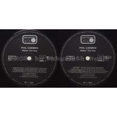 Phil Carmen - Walkin' The Dog • 12" Vinyl LP • MINT - Labyrinth Music