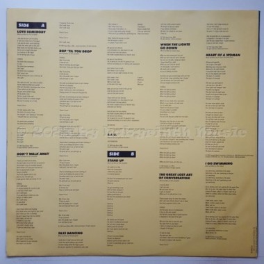 Rick Springfield - Hard To Hold - Soundtrack Recording • 12" Vinyl LP • EX - Labyrinth Music