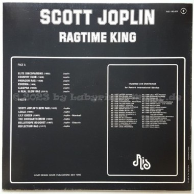 Scott Joplin - Scott Joplin's Rags • 12" Vinyl LP • NM - Labyrinth Music