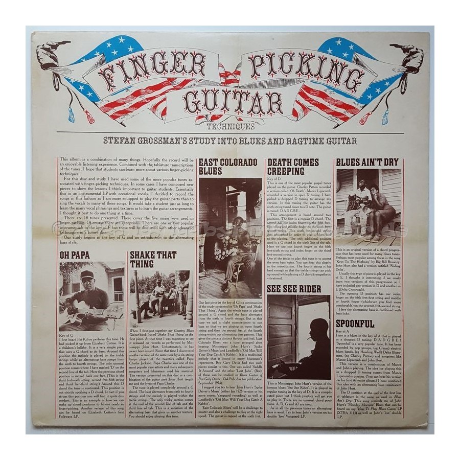 Stefan Grossman - Finger Picking Guitar Techniques • 12" Vinyl LP • EX - Labyrinth Music