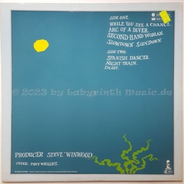 Steve Winwood - Arc Of A Diver • 12" Vinyl LP - Labyrinth Music
