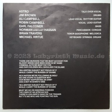 UB40 - Signing Off • 12" Vinyl LP - Labyrinth Music