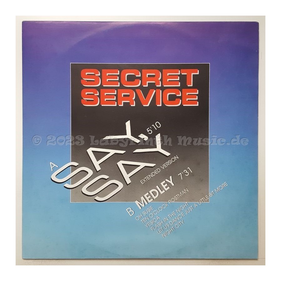 Secret Service - Say Say • 12" Vinyl Maxi • EX - Labyrinth Music