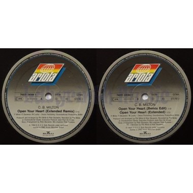 C.B. Milton - Open Your Heart • 12" Vinyl Maxi • EX - Labyrinth Music