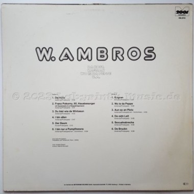 Wolfgang Ambros - W. Ambros • 12" Vinyl LP • EX - Labyrinth Music