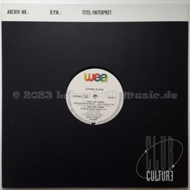 Cosmic Plans - Here She Comes • 12" Vinyl Maxi • MINT - Labyrinth Music