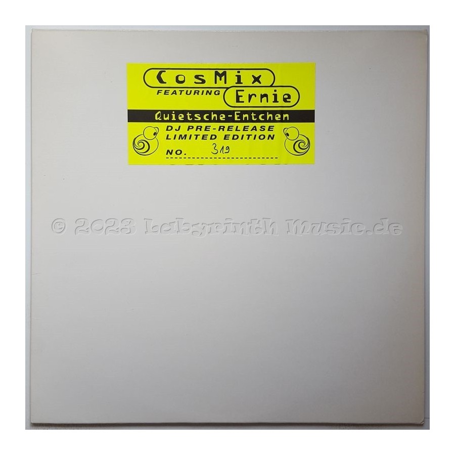 Cosmix  Feat. Ernie - Quietsche-Entchen • 12" Vinyl Maxi • MINT - Labyrinth Music