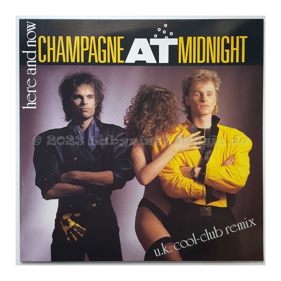 Champagne At Midnight - Here And Now • U.K. Cool-Club Remix • 12" Vinyl Maxi • MINT - Labyrinth Music