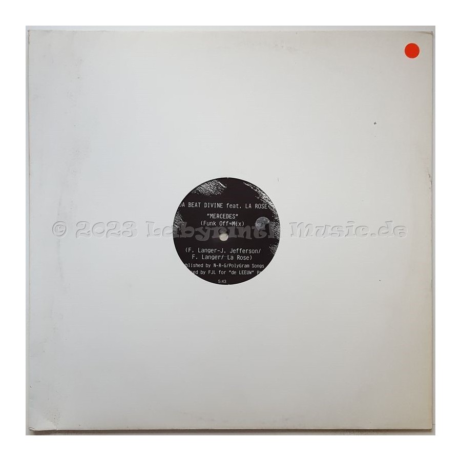 Da Beat Divine Feat. La Rose - Mercedes • 12" Vinyl Maxi - Labyrinth Music
