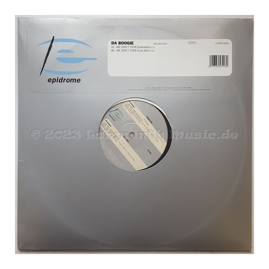 Da Boogie - We Don't Stop • 12" Vinyl Maxi • MINT - Labyrinth Music