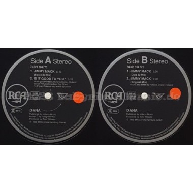 Dana Harris - Jimmy Mack • 12" Vinyl Maxi • MINT - Labyrinth Music