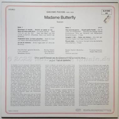 Giacomo Puccini - Madame Butterfly Szenen • 12" Vinyl LP • MINT - Labyrinth Music