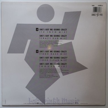 2 In A Room - She's Got Me Going Crazy • 12" Vinyl Maxi - Labyrinth Music