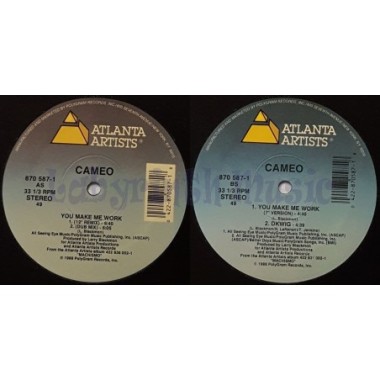 Cameo - You Make Me Work • 12" Vinyl Maxi • EX - Labyrinth Music