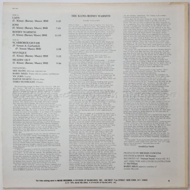 Eric Kloss - Bodies Warmth • 12" Vinyl LP • EX - Labyrinth Music