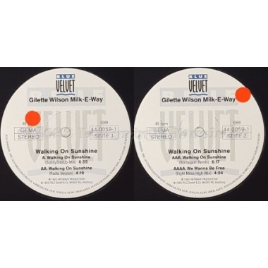Gilette Wilson & Milk-E-Way - Walking On Sunshine • 12" Vinyl Maxi • EX - Labyrinth Music