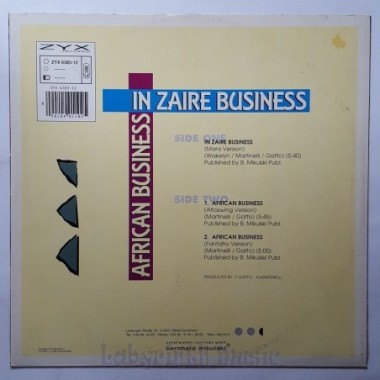 African Business - In Zaire Business • Mara Version • 12" Vinyl Maxi - Labyrinth Music