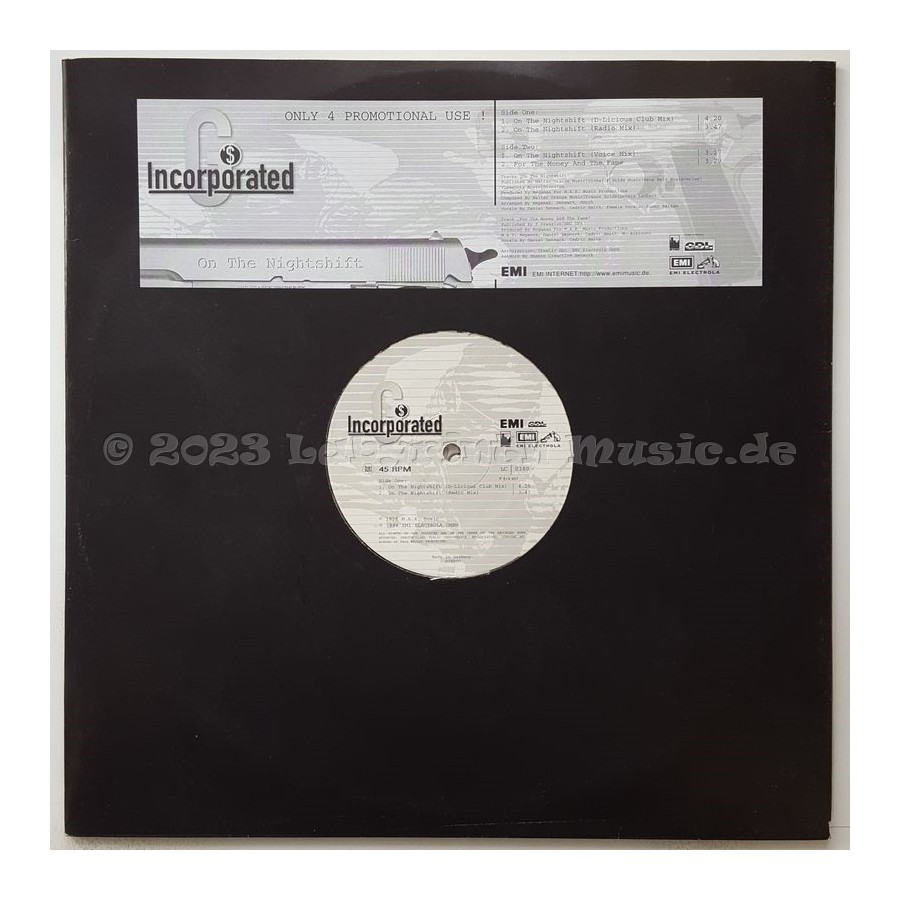 G'S Incorporated - On The Nightshift • 12" Vinyl Maxi • EX - Labyrinth Music