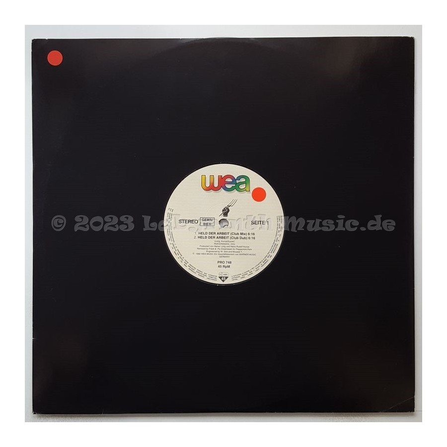 Heinz Rudolf Kunze - Held Der Arbeit • 12" Vinyl Maxi - Labyrinth Music