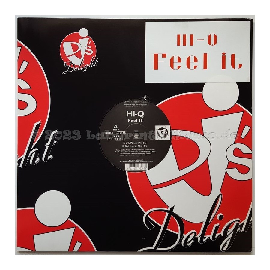 Hi-Q - Feel It • 12" Vinyl Maxi • MINT - Labyrinth Music