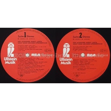 Mario Lanza - Der Legendäre Mario Lanza Singt Seine Großen Opernerfolge • 12" Vinyl LP • MINT - Labyrinth Music