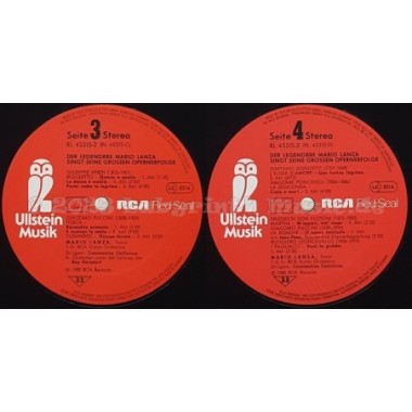 Mario Lanza - Der Legendäre Mario Lanza Singt Seine Großen Opernerfolge • 12" Vinyl LP • MINT - Labyrinth Music