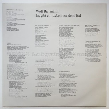 Wolf Biermann - Es Gibt Ein Leben Vor Dem Tod • 12" Vinyl LP • NM - Labyrinth Music